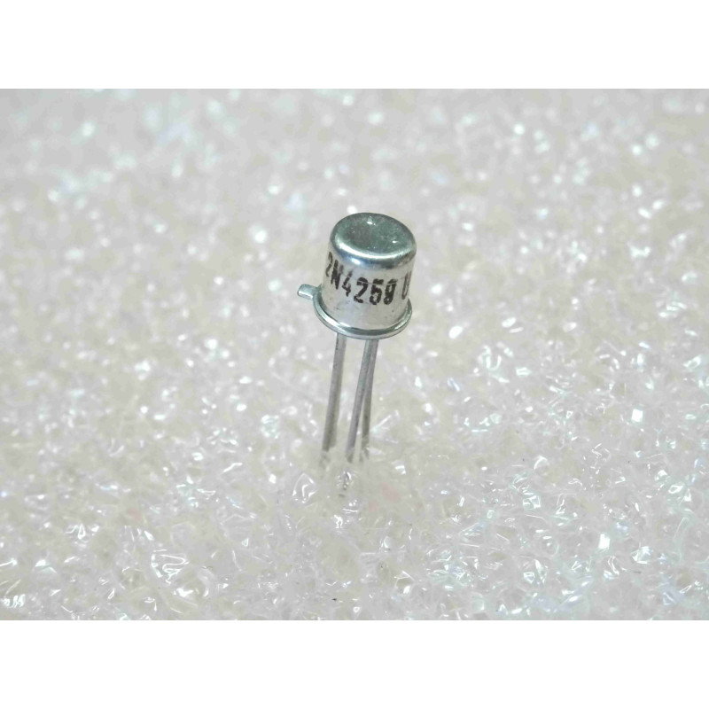 transistor 2N 4259 ~ 2N4259 NPN RF-IF high frequency ~ Uce0 30V , Pd 175mW , fT 750MHz ~ boîtier TO-72 , 4-pin