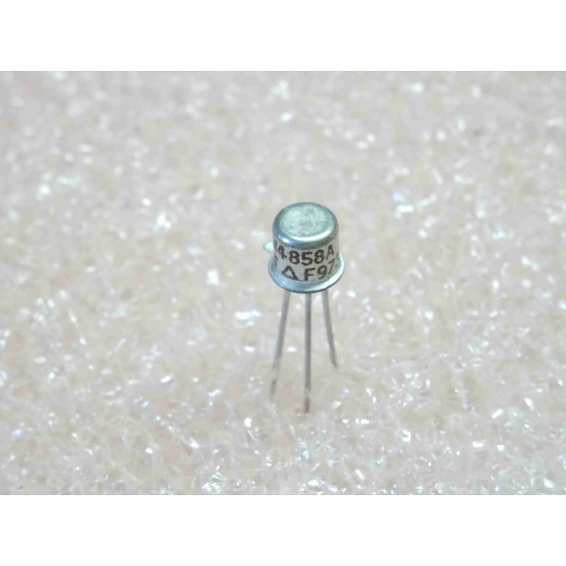 transistor 2N 4858 A ~ 2N4858A N-chanel depletion JFET switching ~ Uds 40V , Idss 80mA , ton 8ns , toff 80ns , tr 8ns ~ TO-18