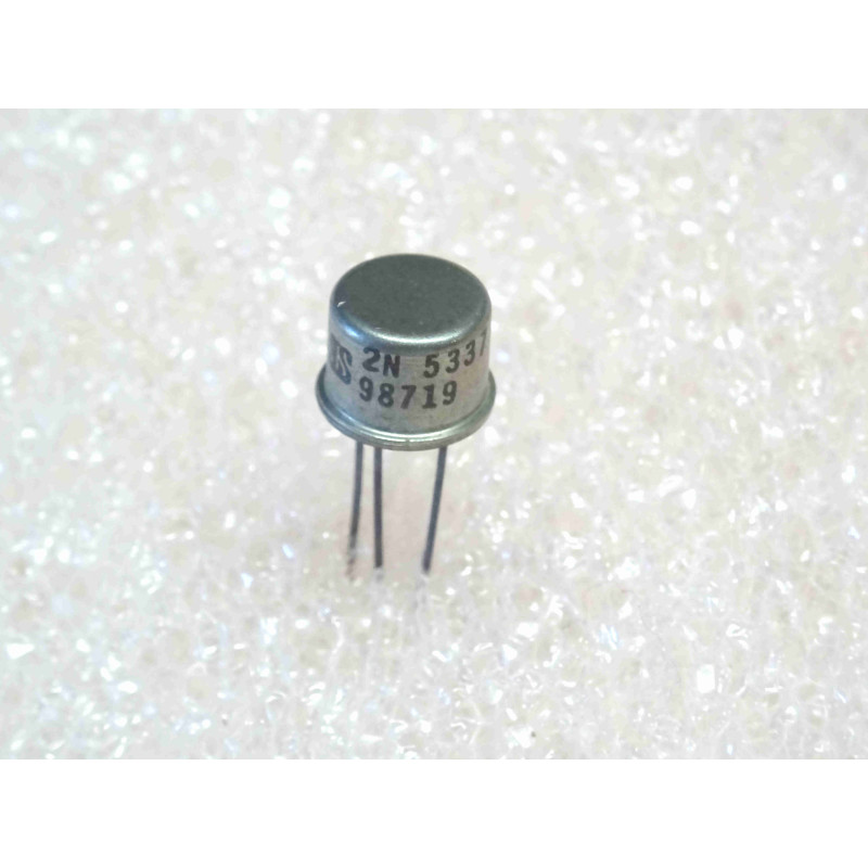 transistor 2N 5337 ~ 2N5337 Si NPN for power amplifier and switching ~ Uce0 80V, Ic 5A, Pd 6W @25°C, ton 200ns ~ boîtier TO-39