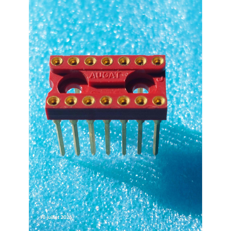 Lot de 5: support à wrapper 14-pin pour circuit intégré DIP , pattes dorées AUGAT