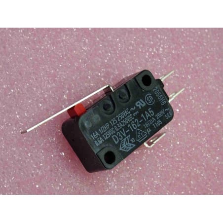 Micro-interrupteur OMRON D3V-164-1C5 - Levier Courbe 27,5 Mm, 16A/250V AC, SPDT, Fin De Course