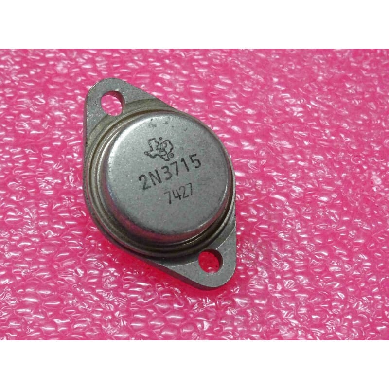 transistor 2N 3715 ~ 2N3715 Si power NPN ~ Ic 10A , Uce0 60V , 150W ~ boîtier TO-3 , Texas Instruments