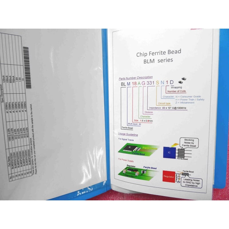 muRata chip ferrite bead BLM03 series EKEMBL03APKIT cms 0603 smd