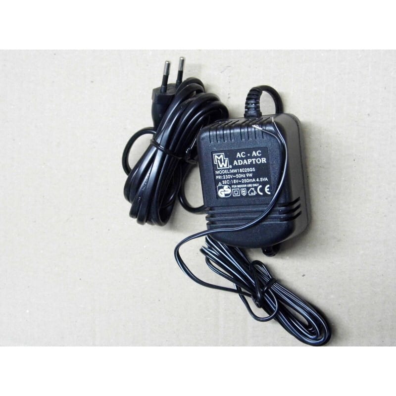 1 bloc alimentation MW18025GS ~ output 18Vac 0.25A 250mA ~ AC-AC adaptateur