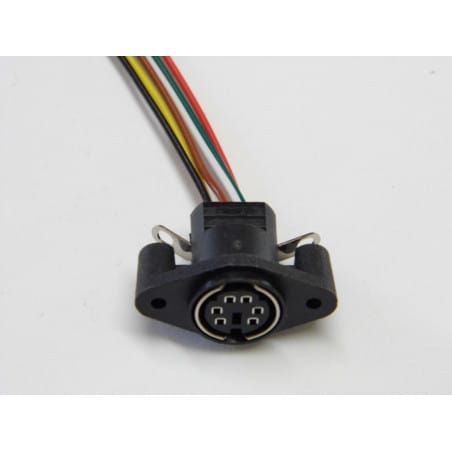 Lot de 2 - connecteur 6pts PS/2 Femelle (avec fils de 15cm de long)